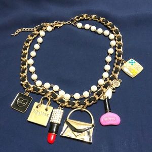 2-Layer Necklace with Different Blings